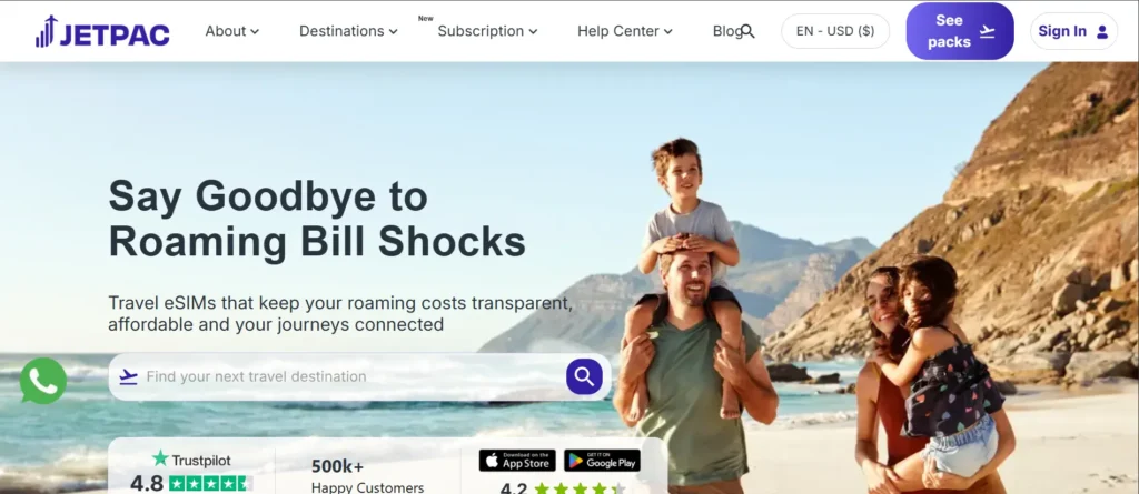 Jetpac-eSIM Providers