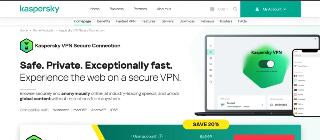 Kaspersky VPN- Free VPN Services