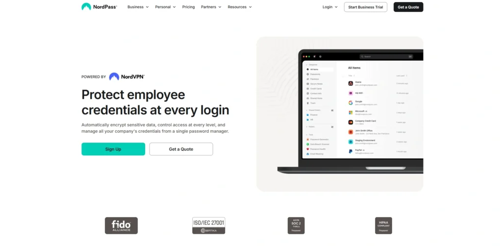 Password Managers -NordPass - Best Overall