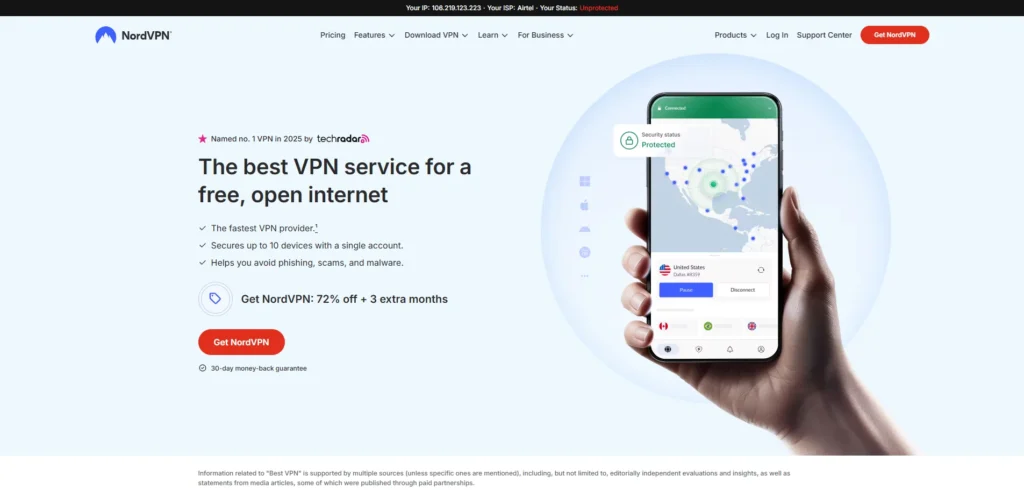 NordVPN- VPN for India