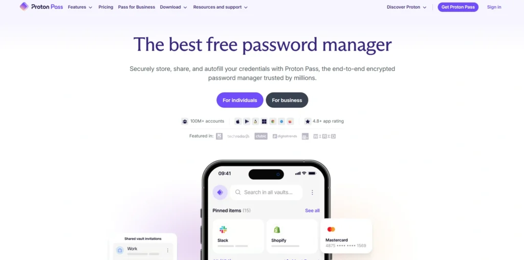 Password Manager-Proton Pass -Privacy is Best