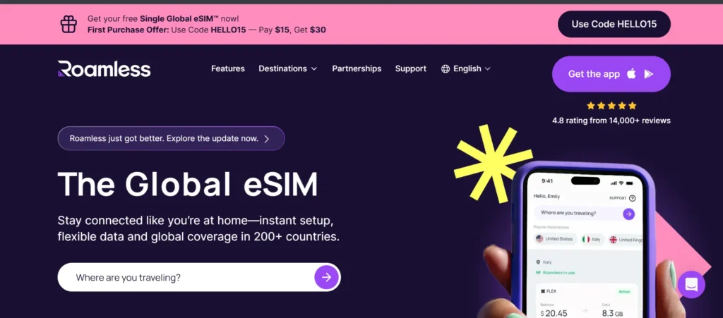 Roamless-eSIM Providers