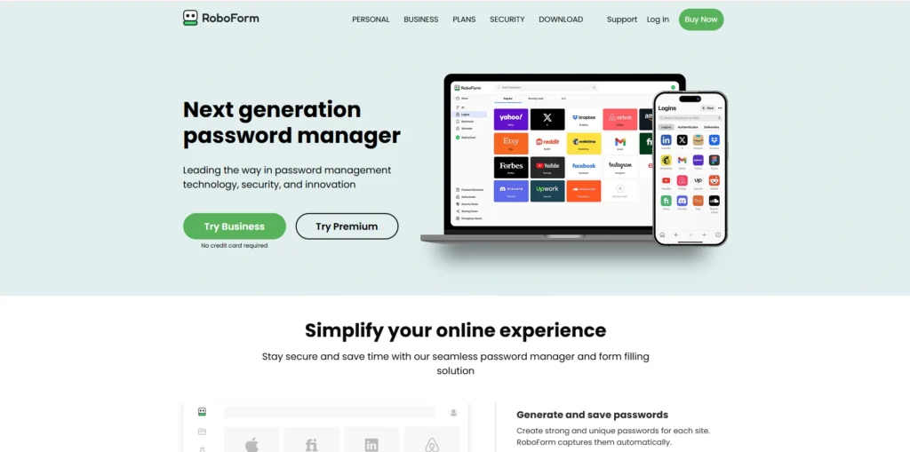 Password Manager-RoboForm - Best in Budget category