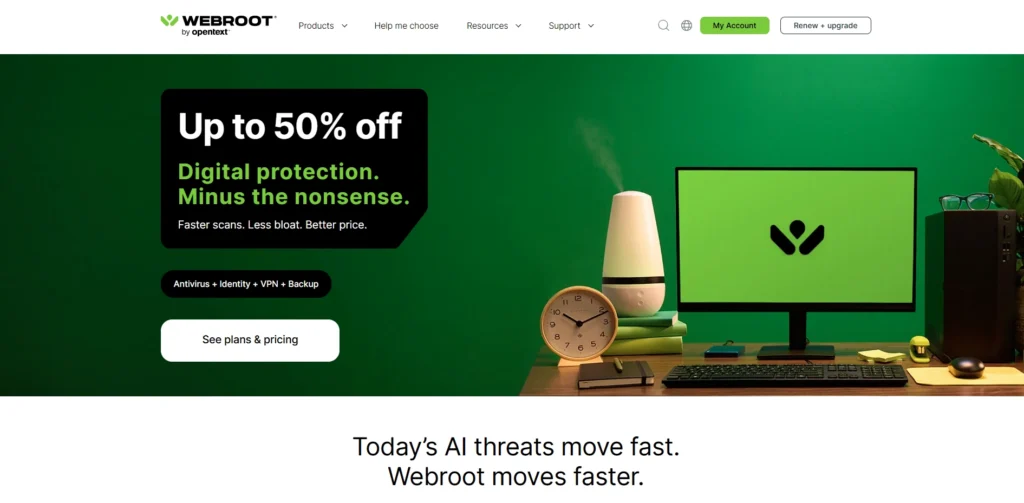 Antivirus Software-Webroot SecureAnywhere