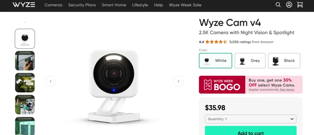 Wyze Cam v4 - Home Security Camera