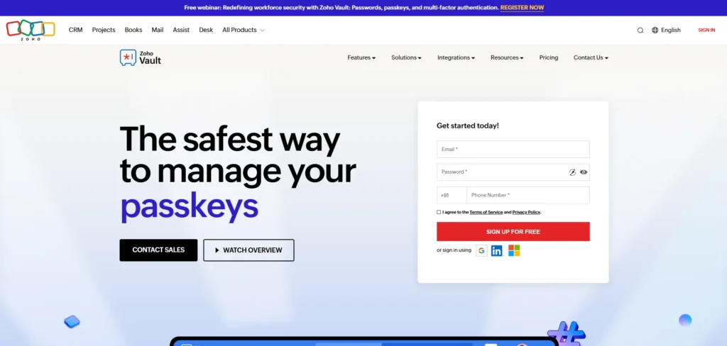 Zoho Vault-Password Managers