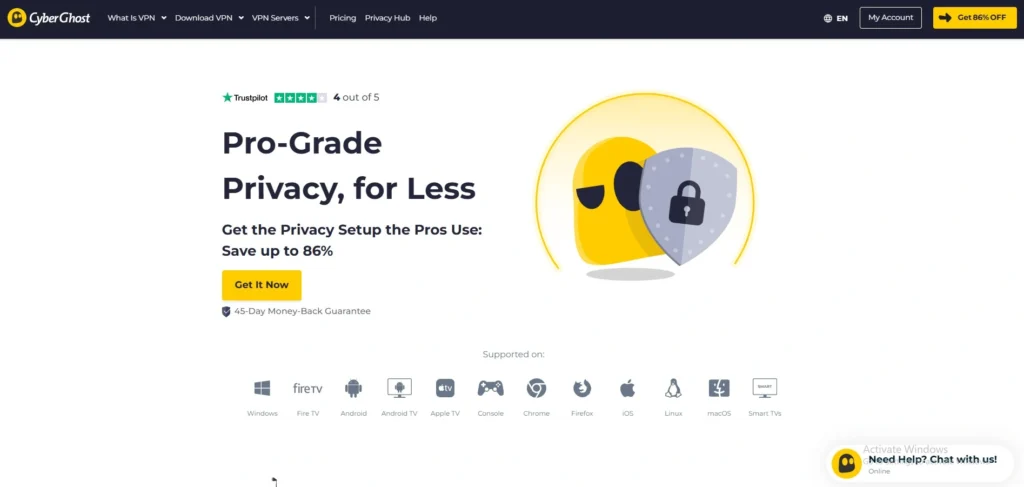 VPN for India- CyberGhost