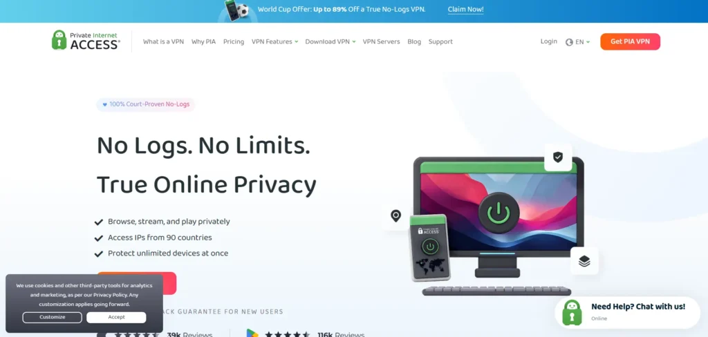 Private Internet Access - VPN For Gaming