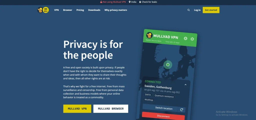 VPN for iOS-Mull‌vad