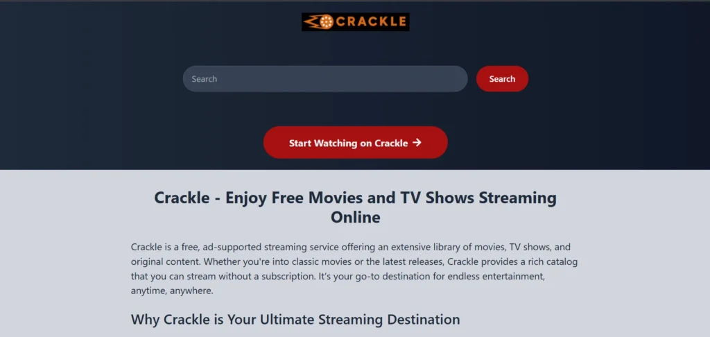 Crackle - Netflix Alternative