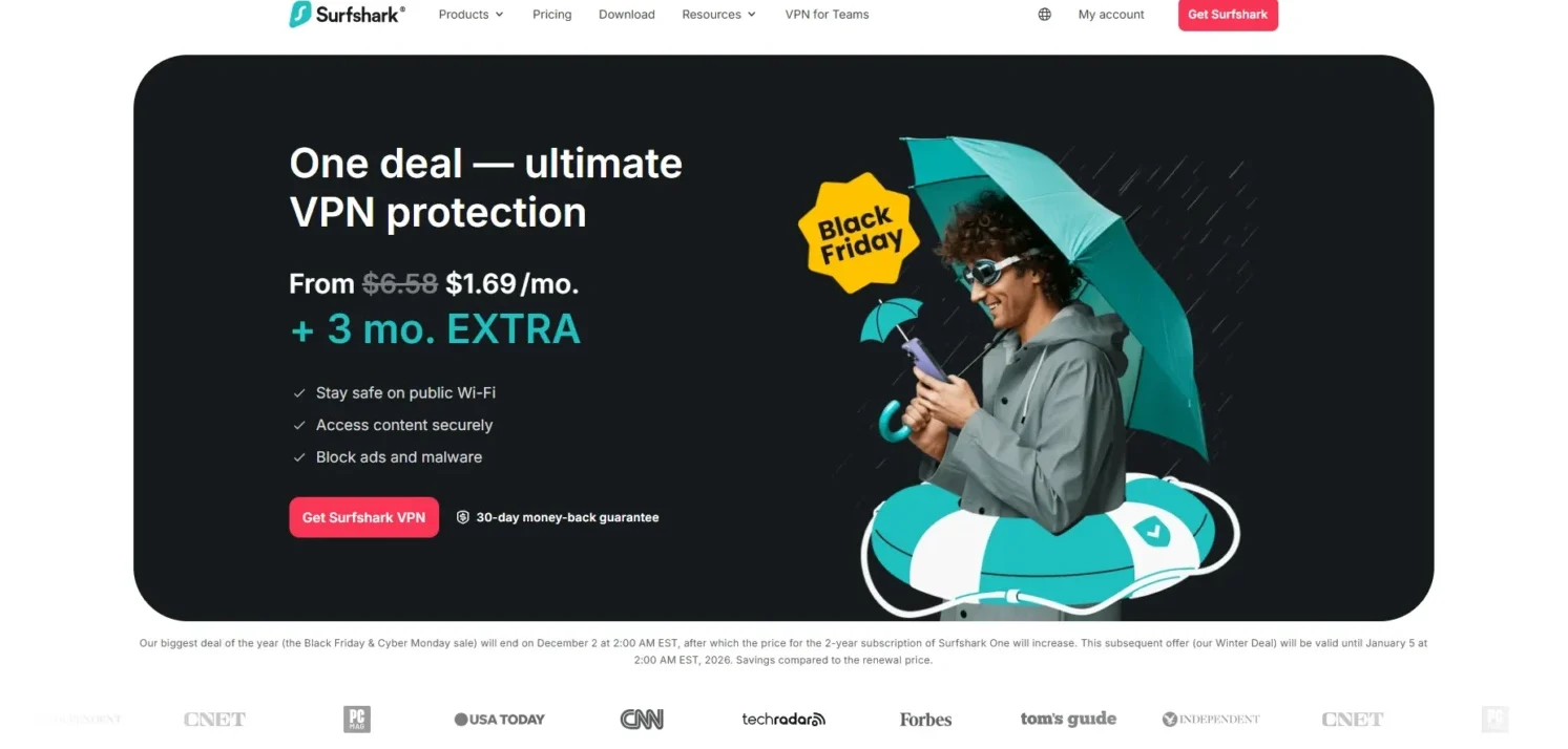 Surfshark - Hola VPN Alternative