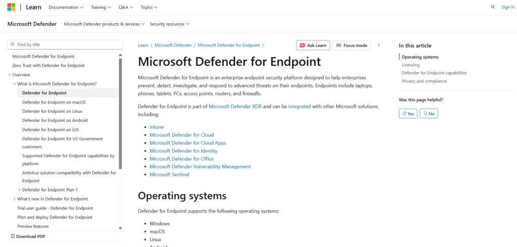 Endpoint Protection Software - Microsoft Defender for Endpoint