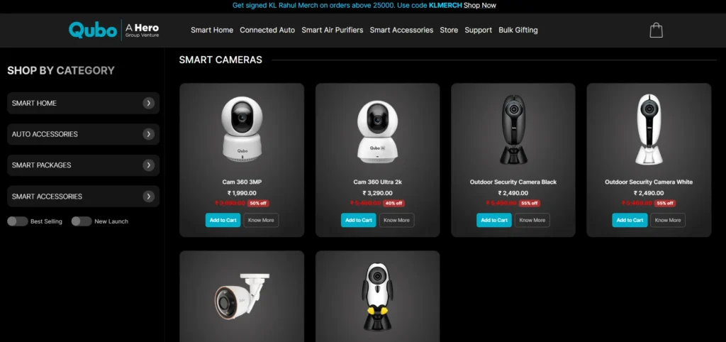 CCTV Camera Brand In India - Qubo (by Hero Group)