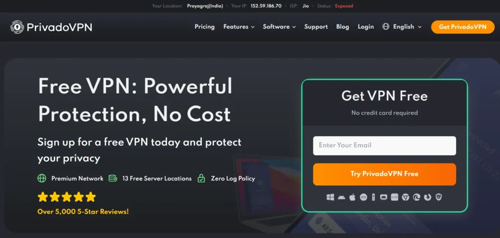 PrivadoVPN- VPN For France