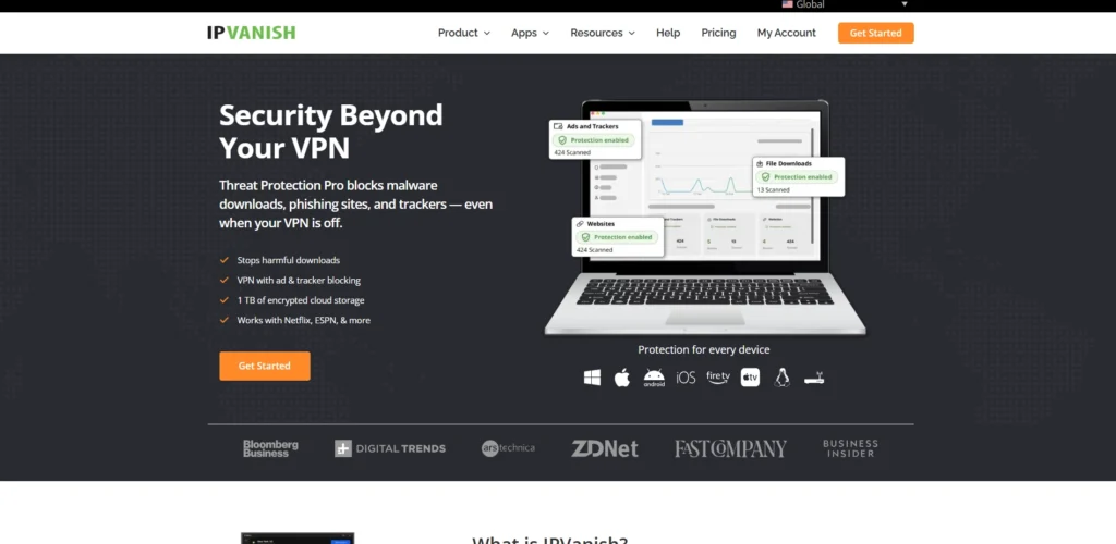 VPN for United Kingdom- IPVanish