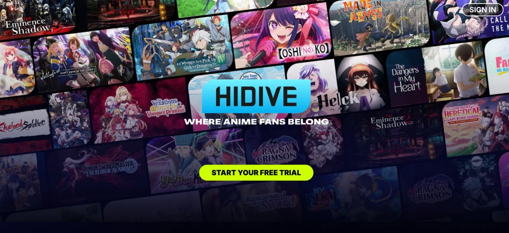 aniwatch alternative - HIDIVE