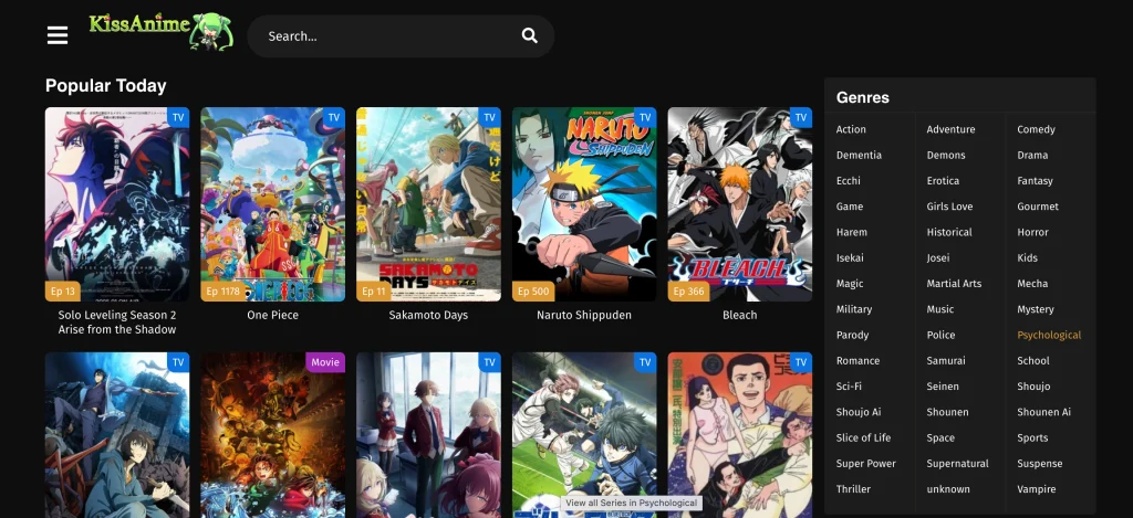 Aniwatch alternative - KissAnime