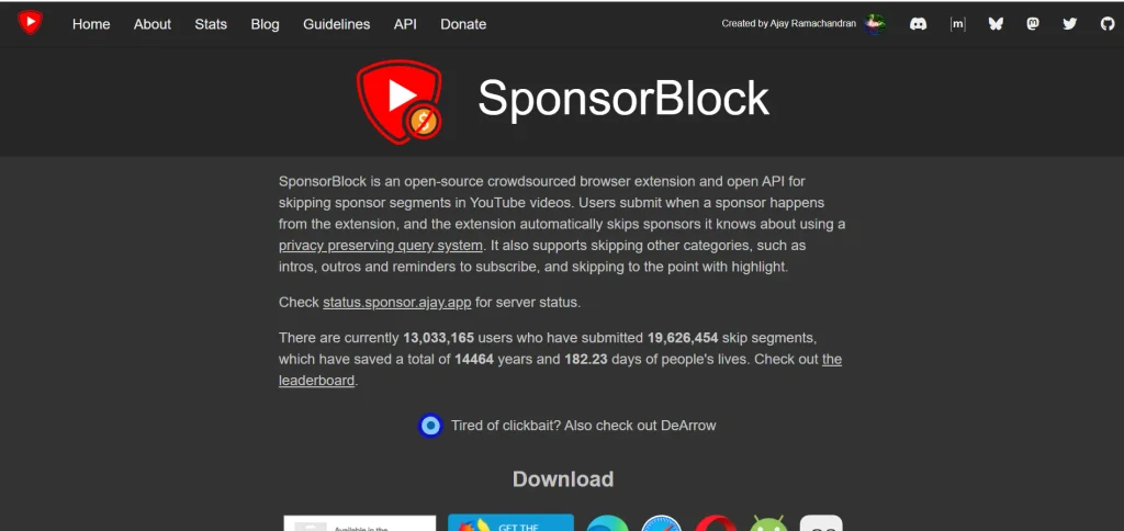 Ad Remover For Firefox- SponsorBlock