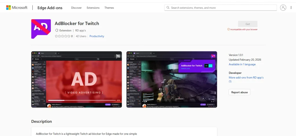 Ad Blocker For Twitch- AdBlocker for Twitch